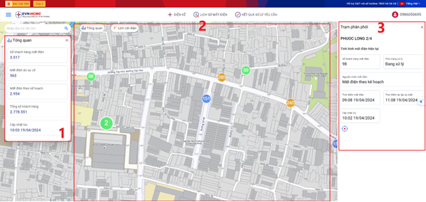 Bản đồ quản lý mất điện tại Thành phố Hồ Chí Minh (Outage map)