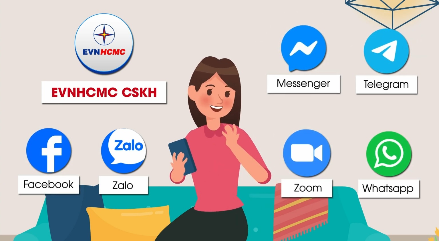 Tổng đài đa kênh của EVNHCMC đa dạng hình thức giao dịch cho khách hàng sử dụng điện